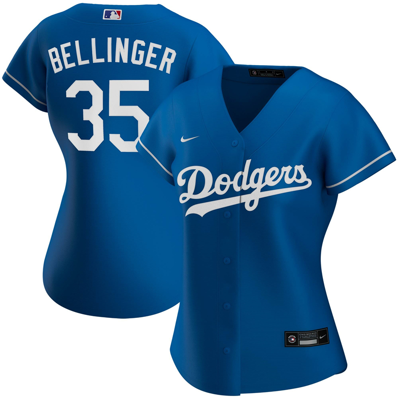 2020 MLB Women Los Angeles Dodgers Cody Bellinger Nike Royal Alternate 2020 Replica Player Jersey 1
